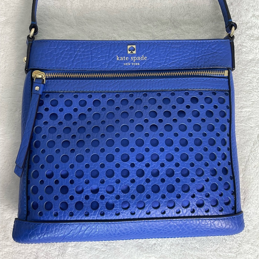 Kate Spade ♠️  Reilly Perry Lane Bubbles Crossbody Bag in Island Blue